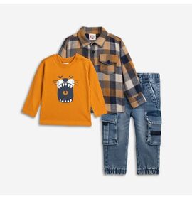Σετ"LIGHT BROWN CHECKERED"