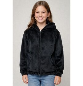 Ζακέτα "BLACK FUR HOODIE"
