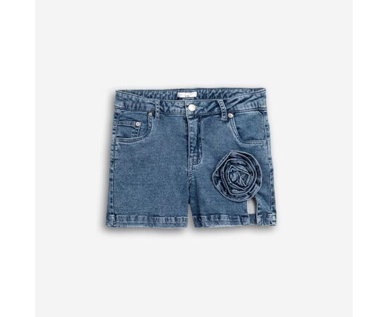 Σορτς"LIGHT BLUE FLOWER DENIM"