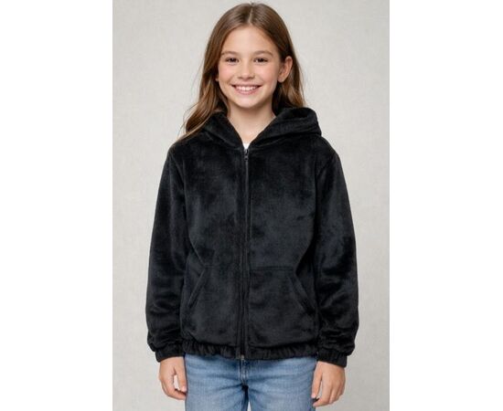 Ζακέτα "BLACK FUR HOODIE"