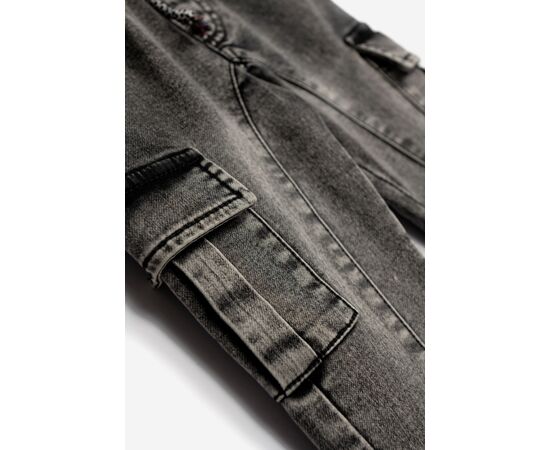 Παντελόνι "BLACK-DENIM CARGO"